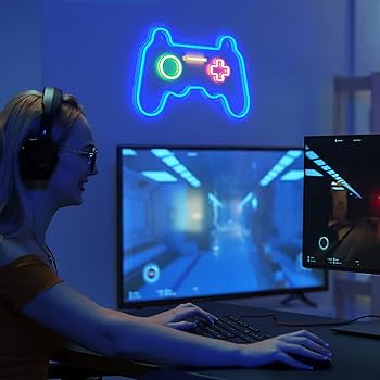 ゲーミングルーム　LED　ネオンサイン　インテリア　3Dウォールパネル　セット Amazon.co.jp: ネオンサイン ゲームルーム ネオンライト ネオン